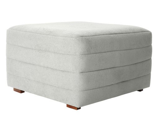Puff Gom em Boucle aveludado - Cinza, grey | WestwingNow