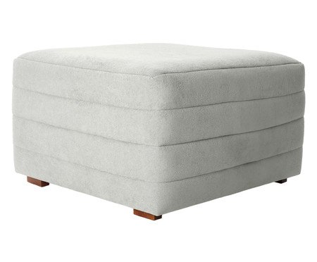 Puff Gom em Boucle aveludado - Cinza | Westwing