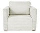 Poltrona com Puff Gom em Boucle aveludado - Branco, white | WestwingNow