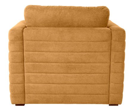 Poltrona Gom em Boucle aveludado - Amarelo Ocre | Westwing
