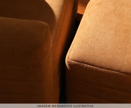 Poltrona Gom em Boucle aveludado - Amarelo Ocre | Westwing