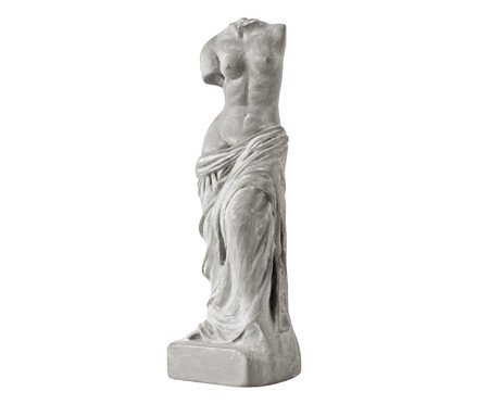 Escultura Vênus de Milo Cinza com detalhes em Branco | Westwing