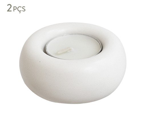 Conjunto de Suportes para Velas Branco Cotton, white | WestwingNow