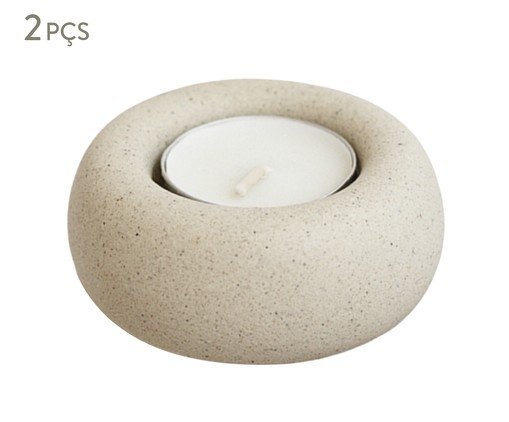Conjunto de Suportes para Velas Areia, yellow | WestwingNow