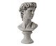 Escultura Busto David Cinza com detalhes em Branco, grey | WestwingNow