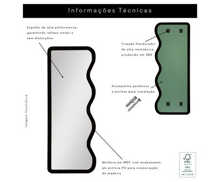 Espelho de Chão Wave Orgânico Preto | Westwing