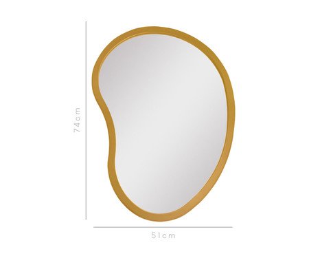 Espelho de Parede Orgânico Egg Dourado | Westwing