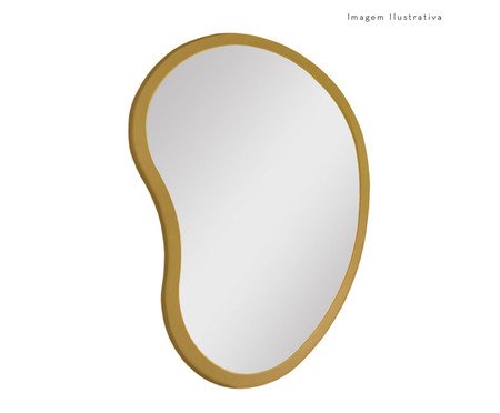 Espelho de Parede Orgânico Egg Dourado | Westwing