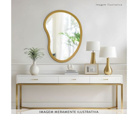 Espelho de Parede Orgânico Egg Dourado | Westwing