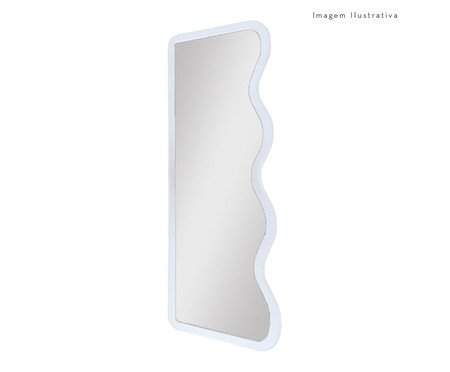 Espelho de Chão Wave Orgânico Branco | Westwing