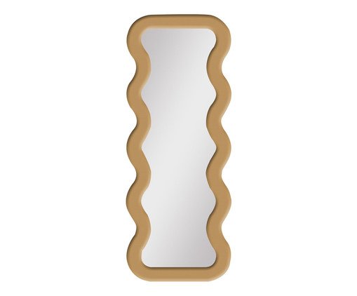 Espelho de Chão em Bouclê New York Caramelo, beige | WestwingNow