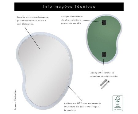 Espelho de Parede Egg Orgânico Branco | Westwing
