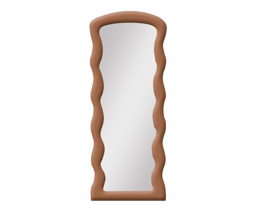 Espelho de Chão em Bouclê Berlim Terracota, Terracotta | WestwingNow