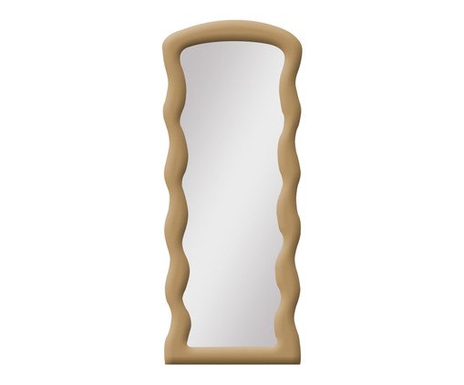 Espelho de Chão em Bouclê Berlim Caramelo, beige | WestwingNow
