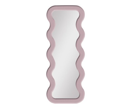 Espelho de Chão em Veludo New York Rosa, pink | WestwingNow