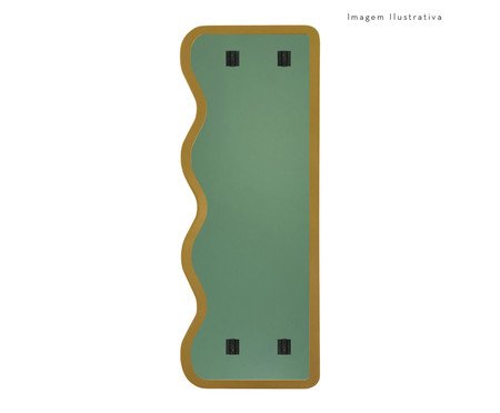 Espelho de Chão Wave Orgânico Dourado | Westwing