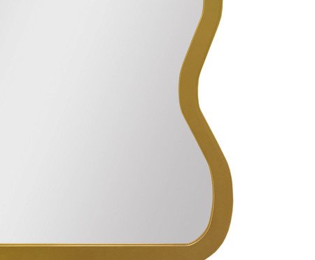 Espelho de Chão Wave Orgânico Dourado | Westwing