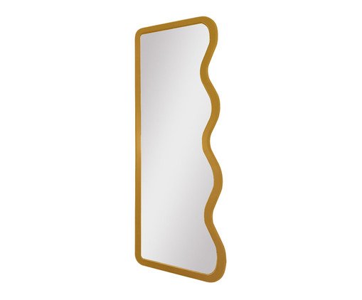 Espelho de Chão Wave Orgânico Dourado, gold | WestwingNow