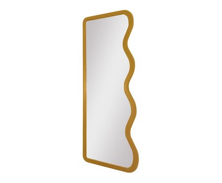 Espelho de Chão Wave Orgânico Dourado | Westwing