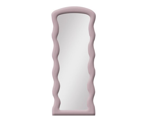 Espelho de Chão em Veludo Berlim Rosa, pink | WestwingNow