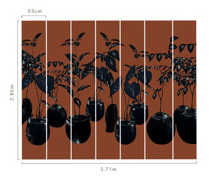 Papel de Parede Selva Urbana Terracota | Westwing