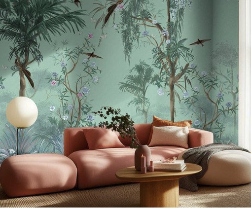 Papel de Parede Desejo Trópico Celadon, Colorido | WestwingNow