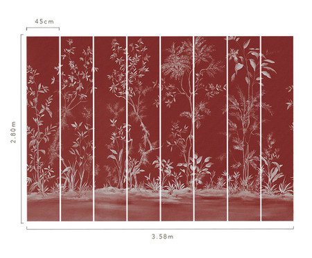 Papel de Parede Bossa Vermelho | Westwing