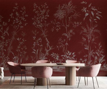 Papel de Parede Bossa Vermelho | Westwing