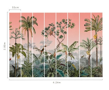 Papel de Parede Tropicália Rosé | Westwing