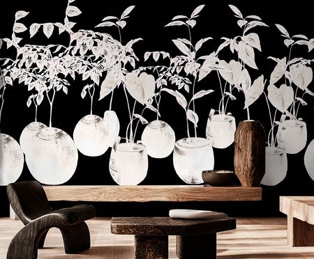 Papel de Parede Selva Urbana Preto e Branco | Westwing