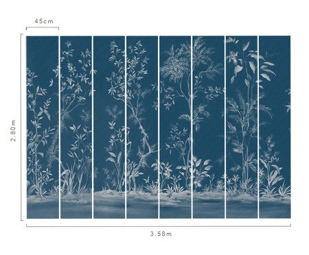 Papel de Parede Bossa Azul Petróleo | Westwing
