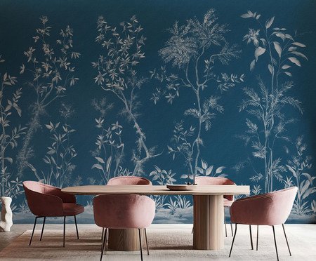 Papel de Parede Bossa Azul Petróleo | Westwing