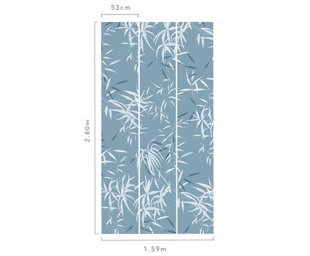 Papel de Parede Capim e Limão Azul | Westwing
