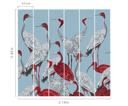 Papel de Parede Guará Vermelho V1 | Westwing