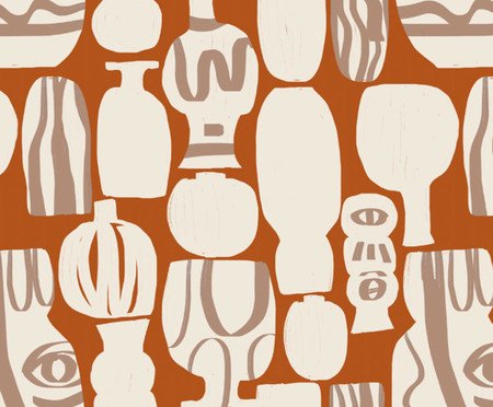 Papel de Parede Ânfora Terracota | Westwing