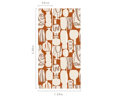 Papel de Parede Ânfora Terracota | Westwing