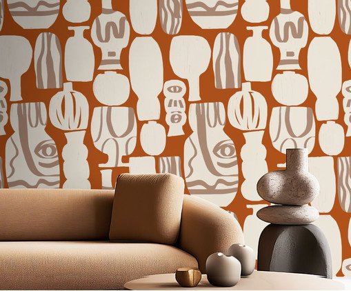 Papel de Parede Ânfora Terracota, Colorido | WestwingNow