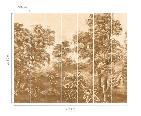 Papel de Parede Caminho do Bosque Ouro | Westwing