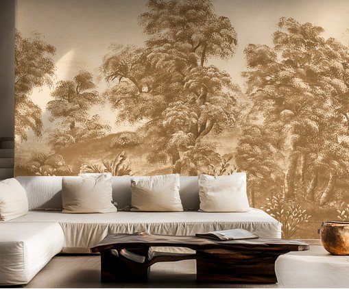 Papel de Parede Caminho do Bosque Ouro, Colorido | WestwingNow