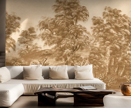 Papel de Parede Caminho do Bosque Ouro | Westwing