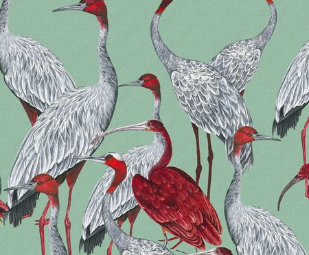 Papel de Parede Guará Vermelho V2 | Westwing