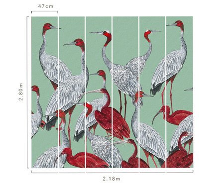 Papel de Parede Guará Vermelho V2 | Westwing