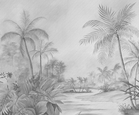 Papel de Parede Viagem A Trancoso Preto e Branco | Westwing