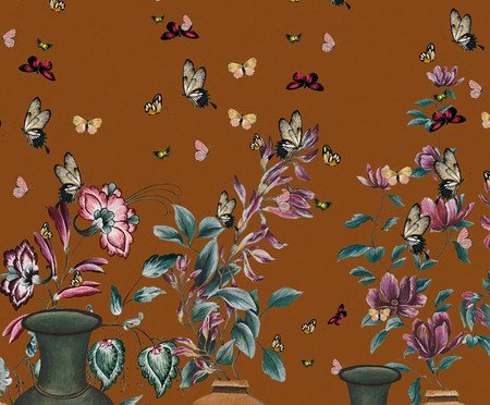 Papel de Parede Jardim Encantado Terracota | Westwing