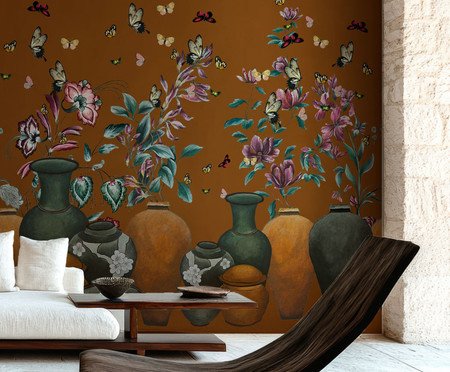 Papel de Parede Jardim Encantado Terracota | Westwing