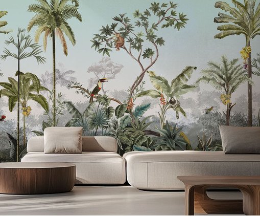Papel de Parede Tropicália Celadon, Colorido | WestwingNow
