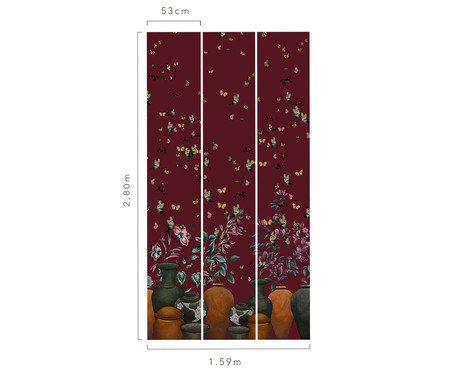 Papel de Parede Jardim Encantado Cereja | Westwing