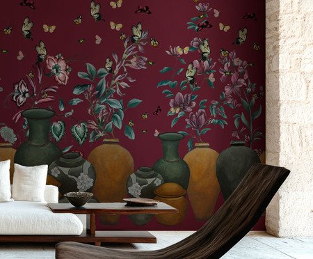 Papel de Parede Jardim Encantado Cereja | Westwing