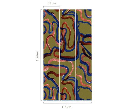 Papel de Parede Gestual Pistache | Westwing