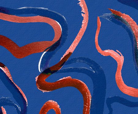 Papel de Parede Gestual Azul | Westwing